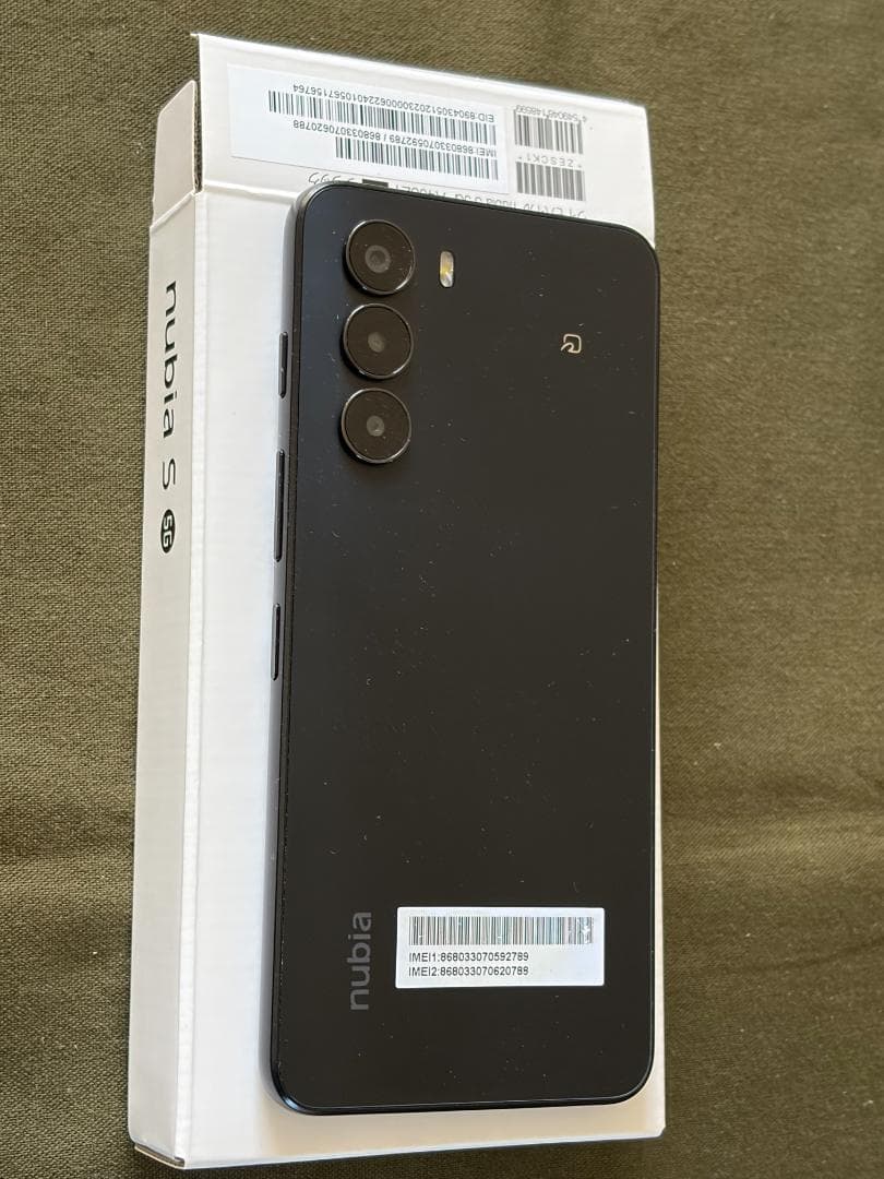 nubia S 5G　128GB　ブラック　SIMフリー　A403ZT　極美品