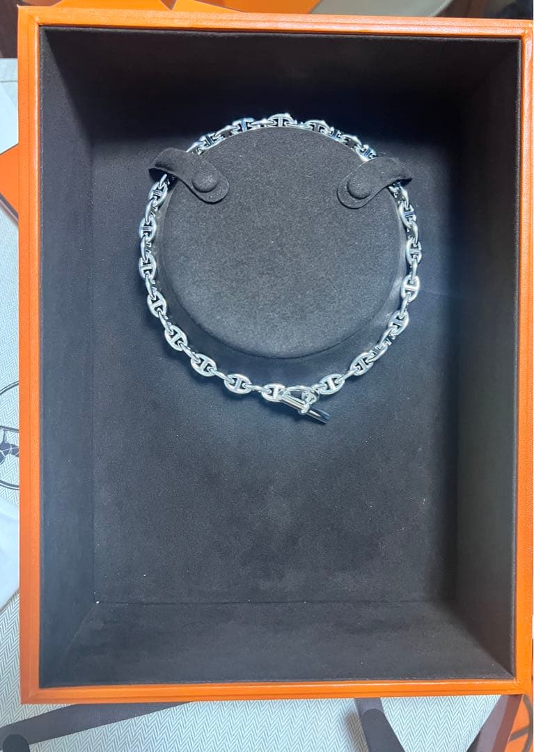 【新品未使用】エルメス　シェーヌダンクルネックレス43コマ入手困難品