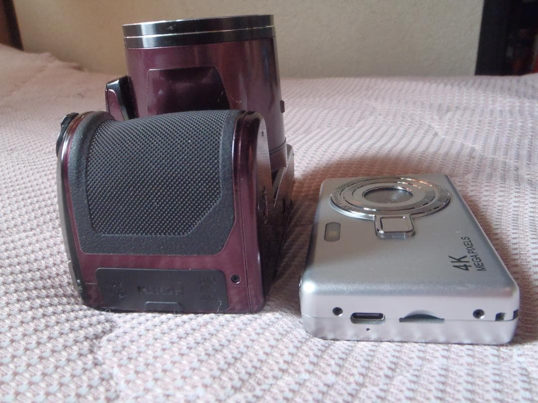 ⭕️ばら売り可能♥️動作品２台★スマホ転送★B500プラム人気色４kコンデジ軽量