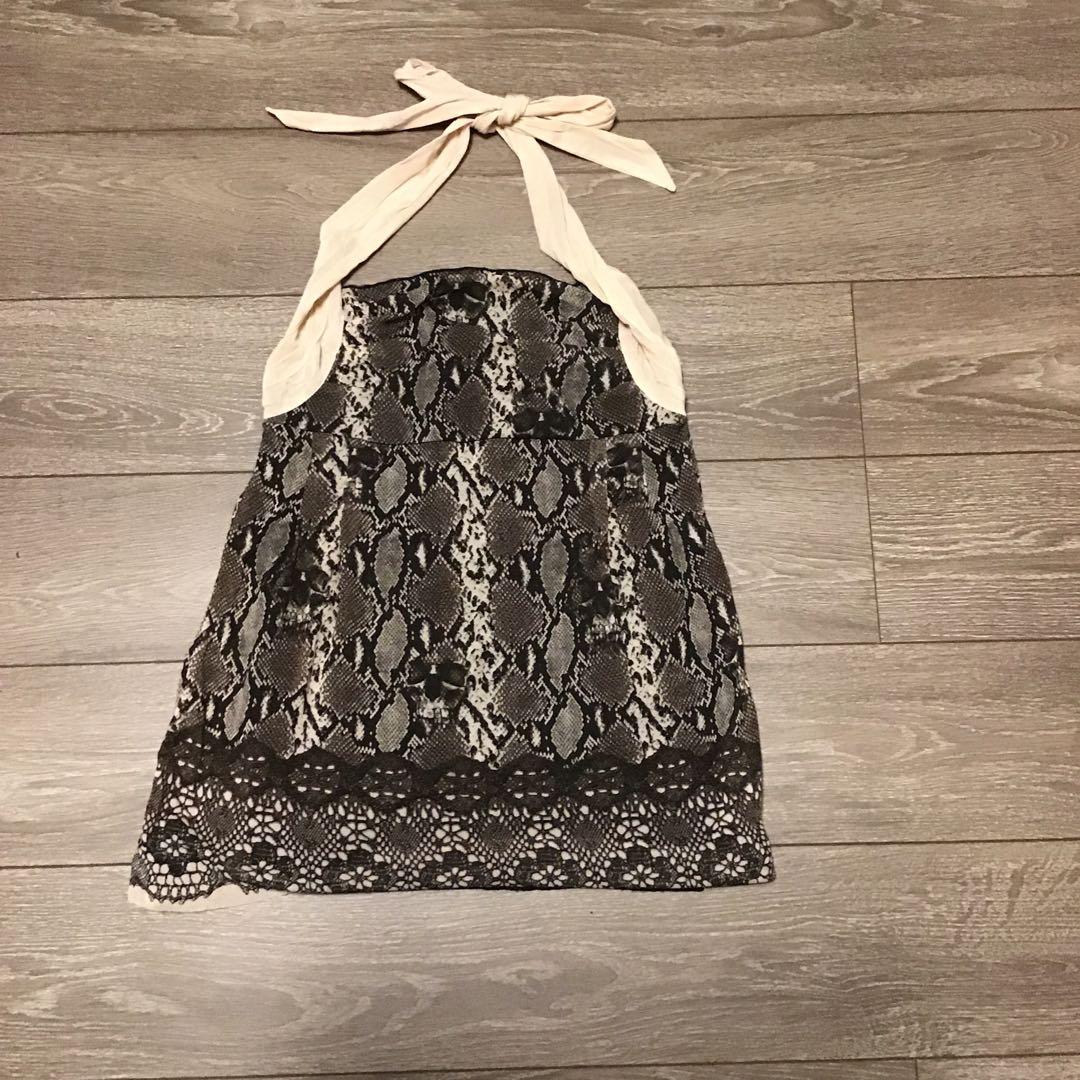 ヒステリックスヘビ柄スカルデザインキャミソール