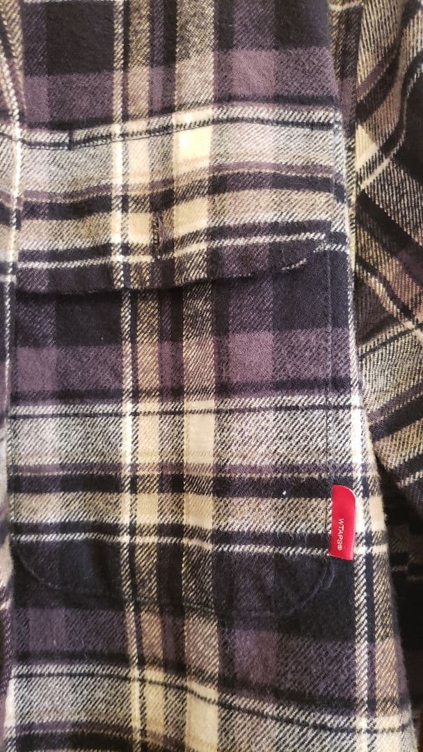 WTAPS チェック柄 長袖シャツ Mサイズ 古着