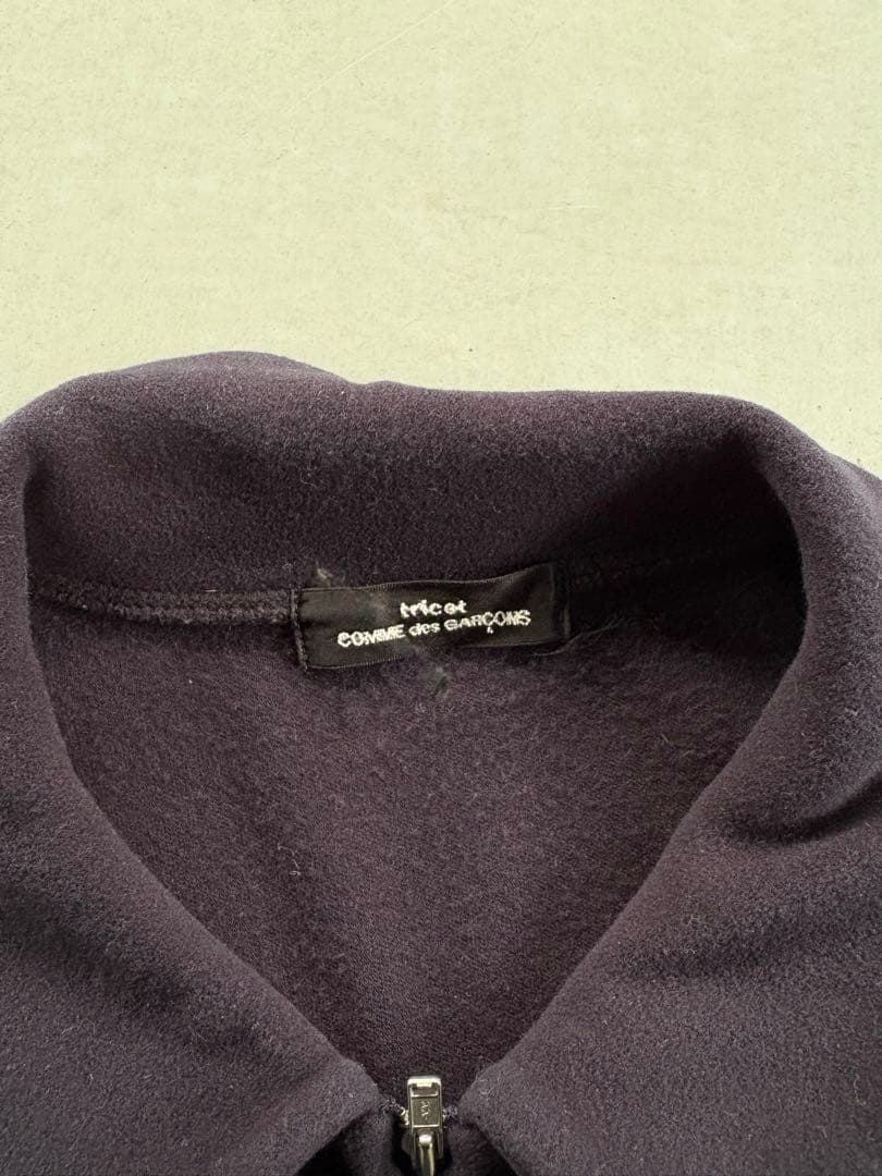 tricot COMME des GARÇONS ジップアップ フリース 丸襟