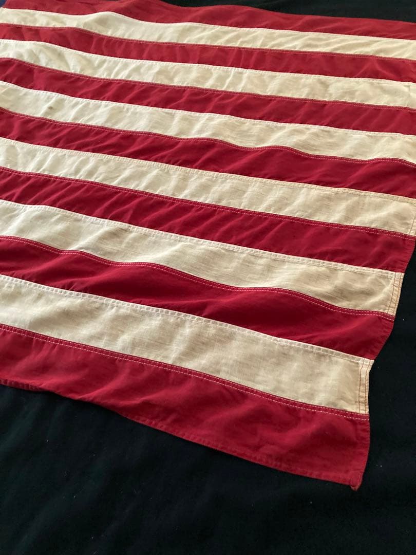 【大きめ】70s 星条旗 アメリカンフラッグバナー コットン製 ヴィンテージ