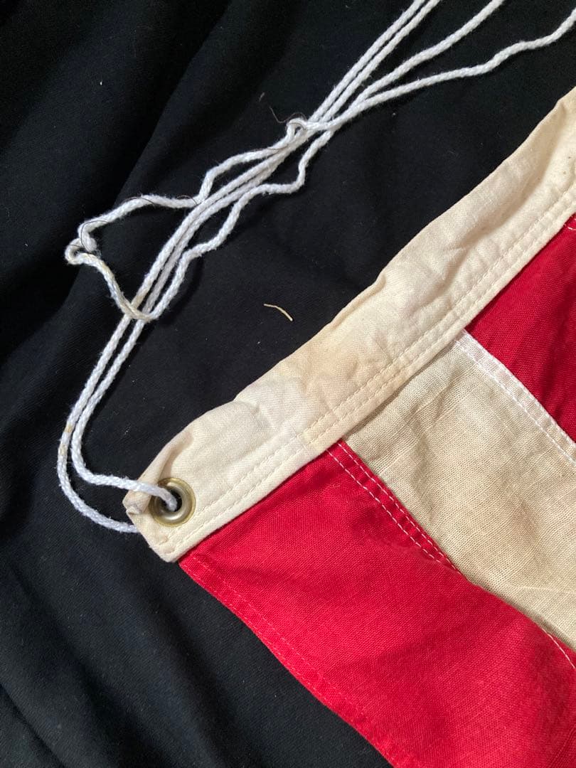 【大きめ】70s 星条旗 アメリカンフラッグバナー コットン製 ヴィンテージ