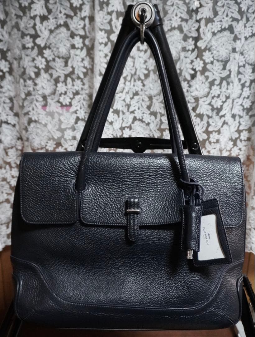 ペッレモルビダ　フラップトートバックpmo-mb055a ネイビー