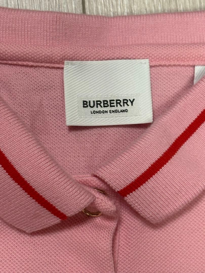 BURBERRY ピンク ポロワンピース 半袖