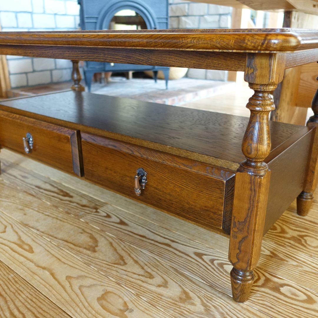 三越家具カントリーハウスブルージュ★引き出し付きセンターテーブル