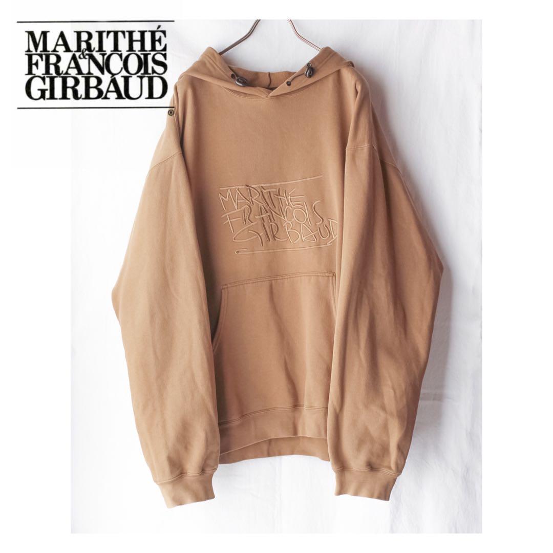 00s マリテフランソワジルボー ロゴ刺繍 フードパーカー スウェット XXXL
