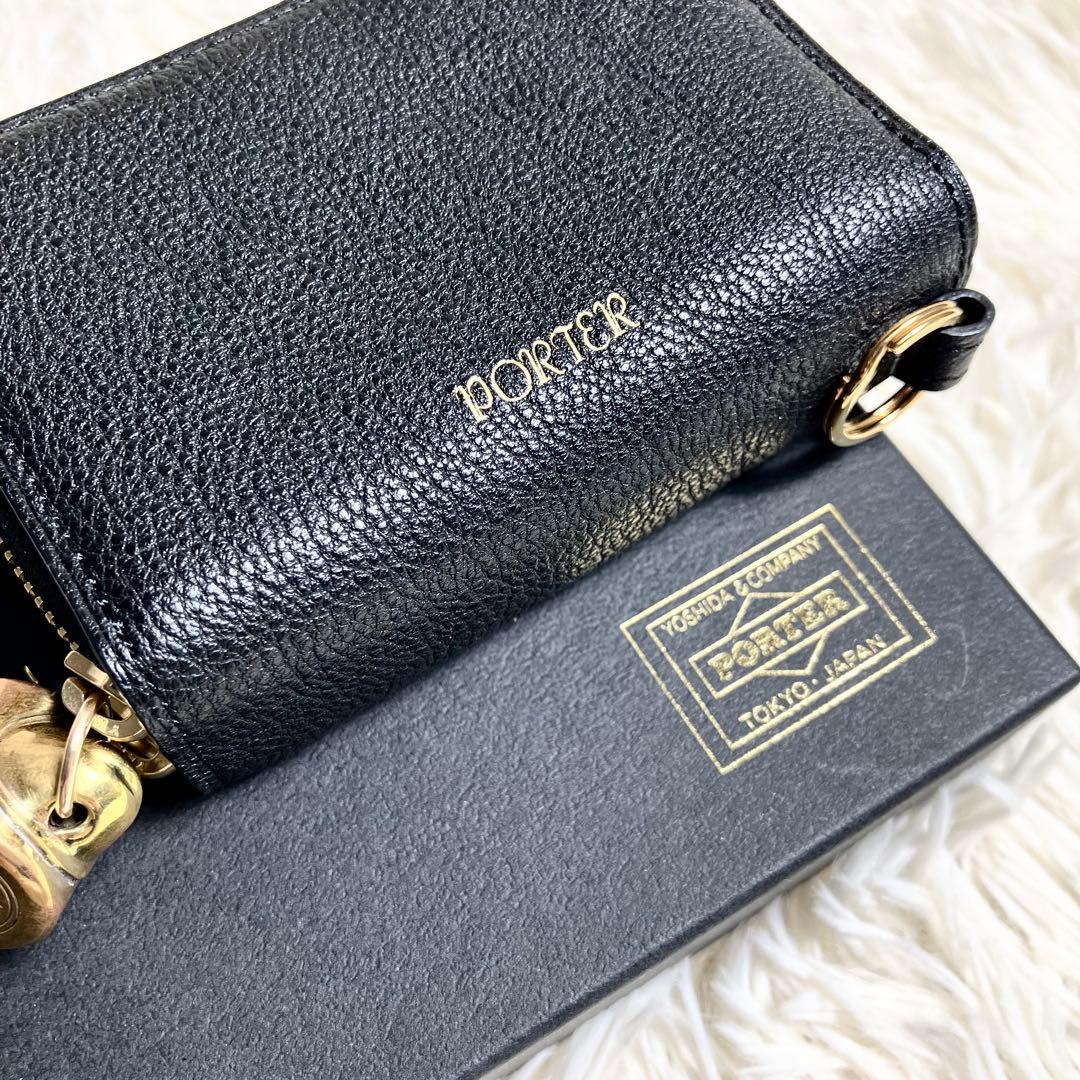 【未使用保管】ポーター コンパクト ホイッスル レザー キーフック付き