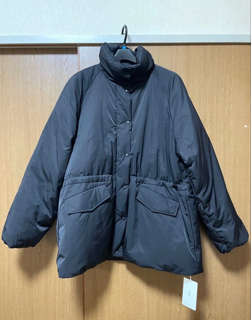 新品未使用タグ付きanukeアンヌークスタンドカラーダウンコート38ブラック