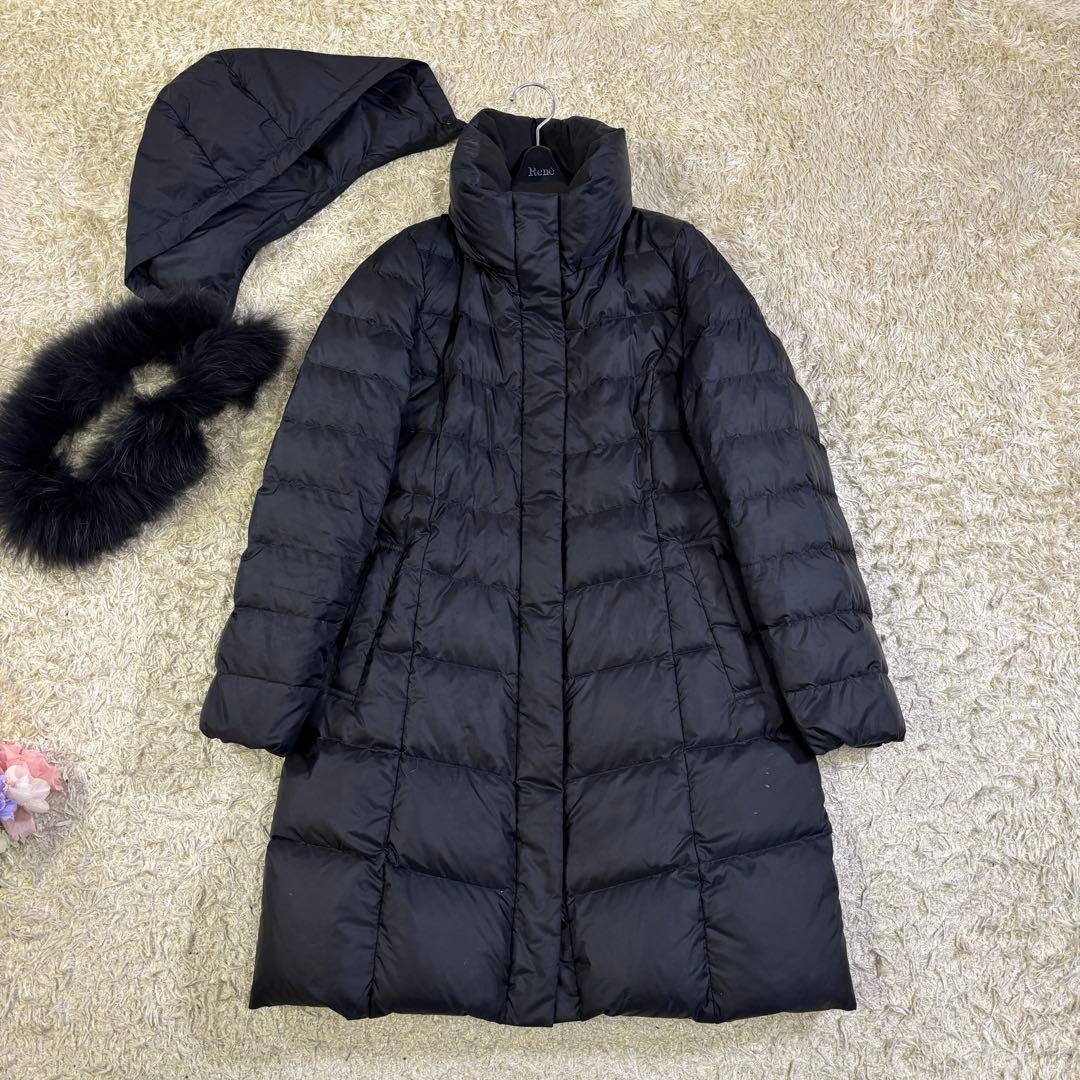 23区　取り外し　ラクーンファー　フード　3way ダウンコート　40