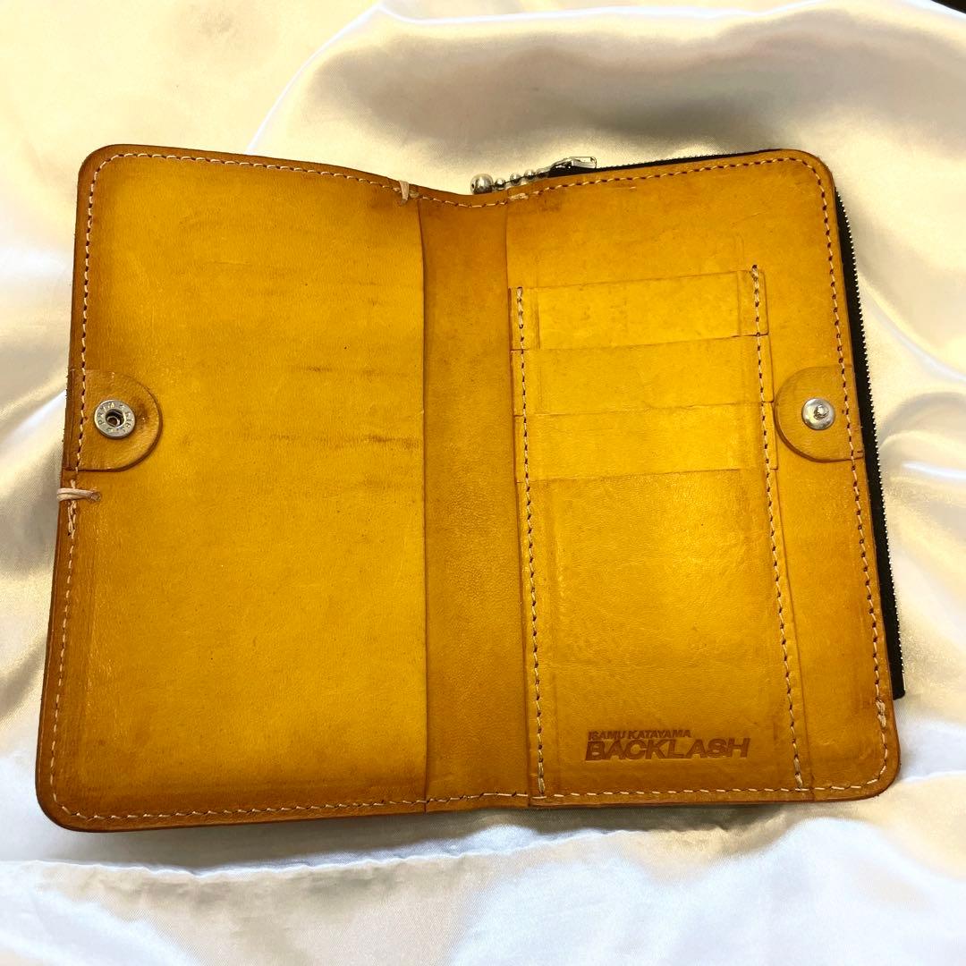 良品★イサムカタヤマ バックラッシュ 長財布 携帯収納 イタリアンホースバケッタ