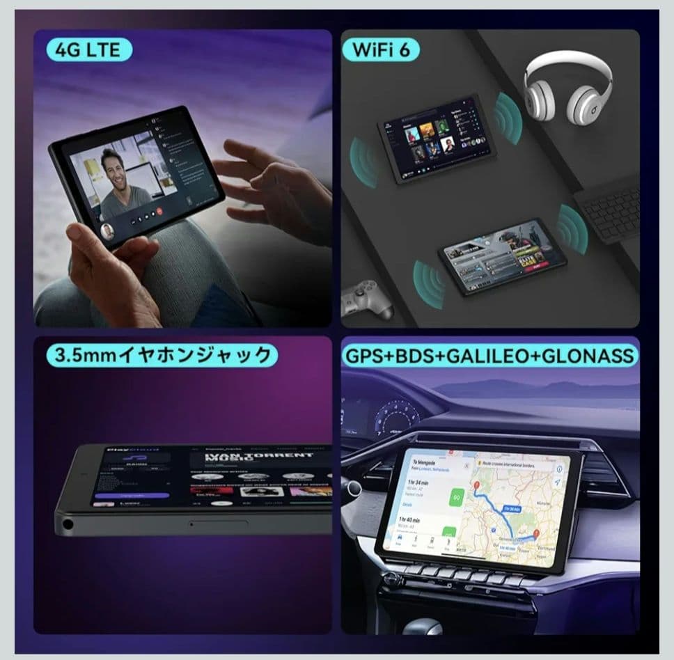 Fpad7 8インチタブレット SIM対応 16GB+256GB バンド付