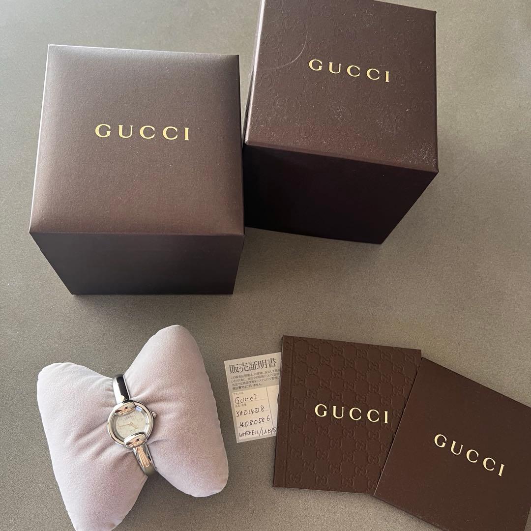 GUCCI / グッチ 1400L レディース 腕時計 シェル GG 美品