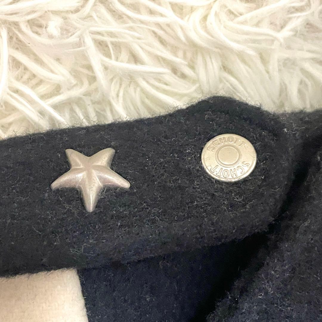 希少　美品　stussy schottブラック ライダースジャケット サイズ36