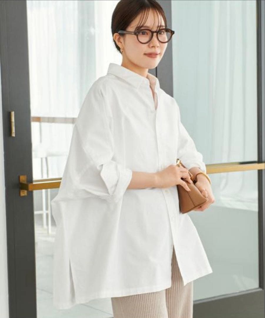 Plage OX Poncho シャツ　ホワイト