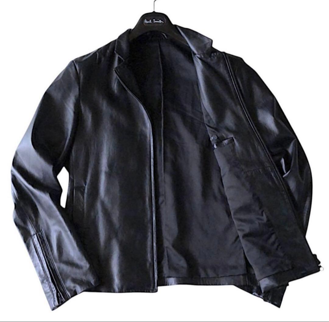 Theory セオリー　ラムレザーシングルライダース Ｌ 革ジャン ジャケット