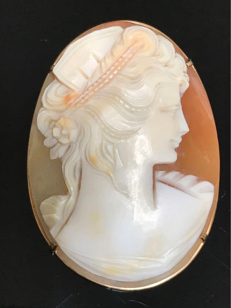 人気商品、激レアなk18作家のカメオ、ブローチ、トップ