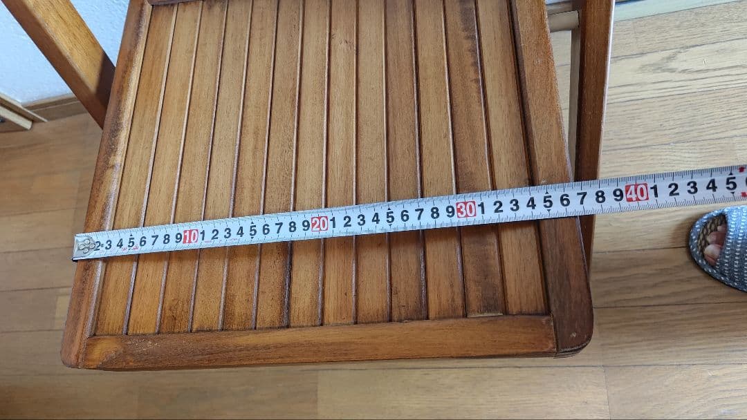 【toutouさま専用】木製折りたたみ椅子 スラットデザイン x２個セット
