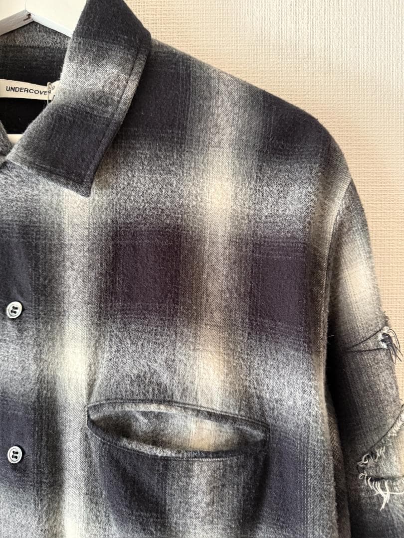 UNDERCOVER リペア加工 チェック柄ネルシャツ
