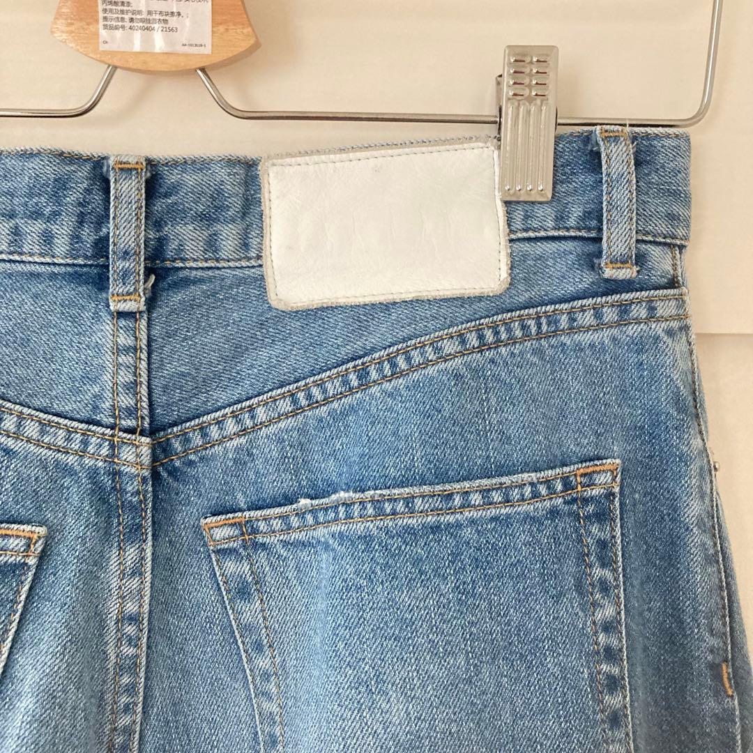 トゥモローランド マカフィー デニムワイドストレートパンツ ライトブルー 34