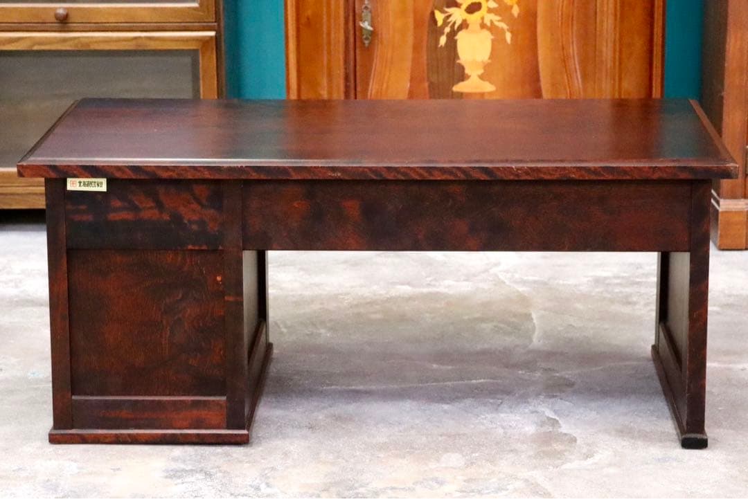 GMIS75○北海道民芸家具 文机 樺材 レトロ アンティーク 和家具 飛騨