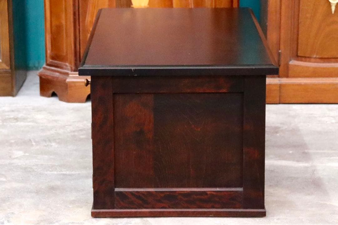 GMIS75○北海道民芸家具 文机 樺材 レトロ アンティーク 和家具 飛騨