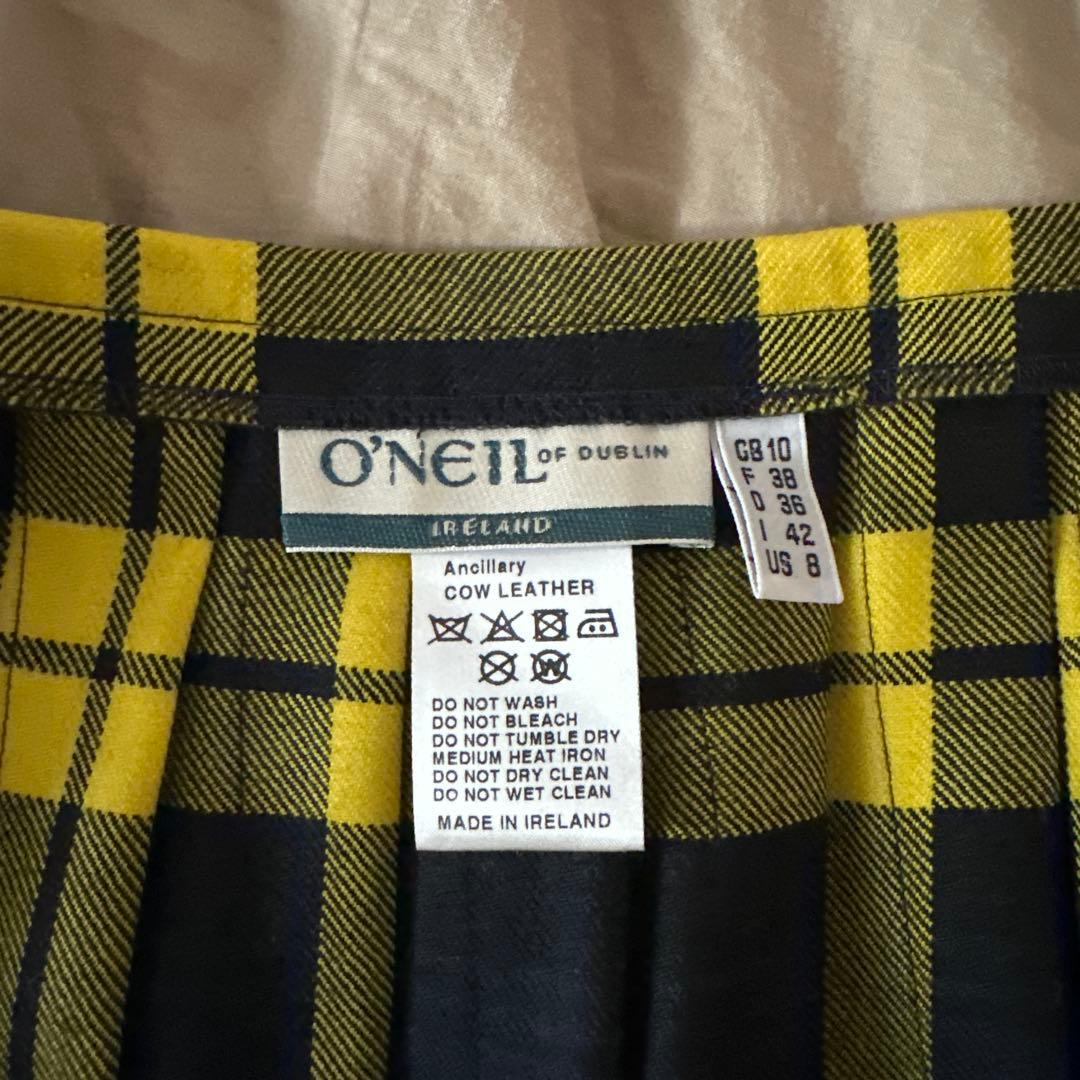 【いか様】オニールオブダブリン　キルトスカート　イエロー