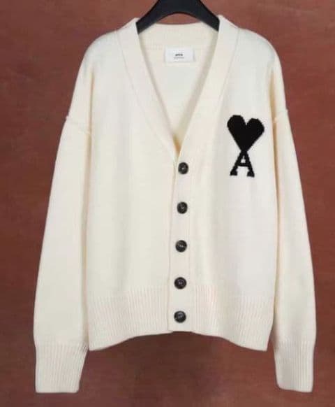 Amiparisニットセーターホワイトポロニット M