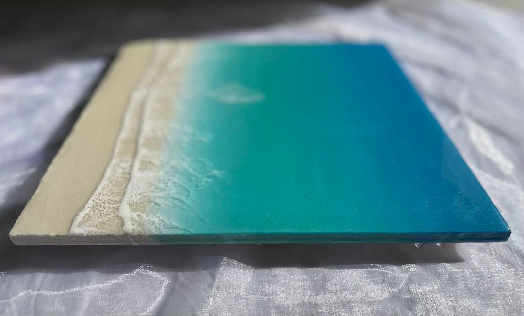 3連ロングパネル　全長90㎝ オーシャンレジン　海アート　ギフト　壁掛けアート