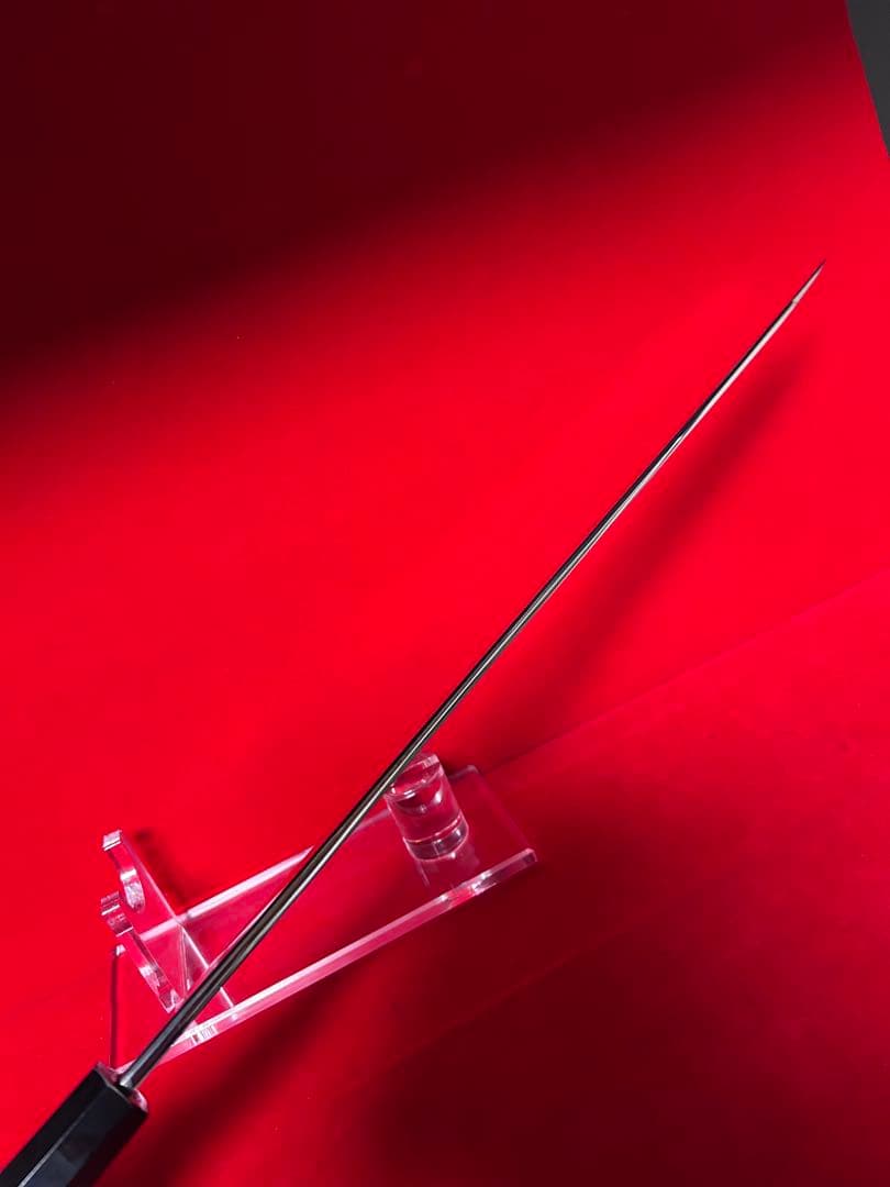 01567 包丁　剣型切付　尺三　鏡面仕上げ　切味抜群　箱付　未使用品