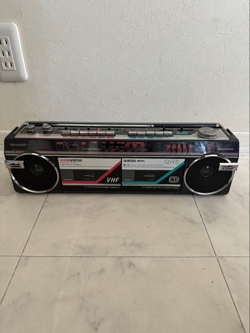 SHARP シャープ ラジカセ カセットデッキ　QT-Y5 ブラック