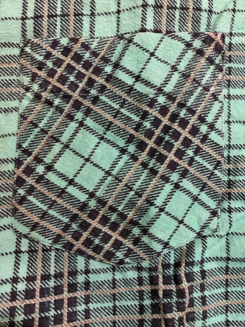 50's Bond プリントネルシャツ　開襟BOX型　Lサイズ　好配色　激レア‼︎