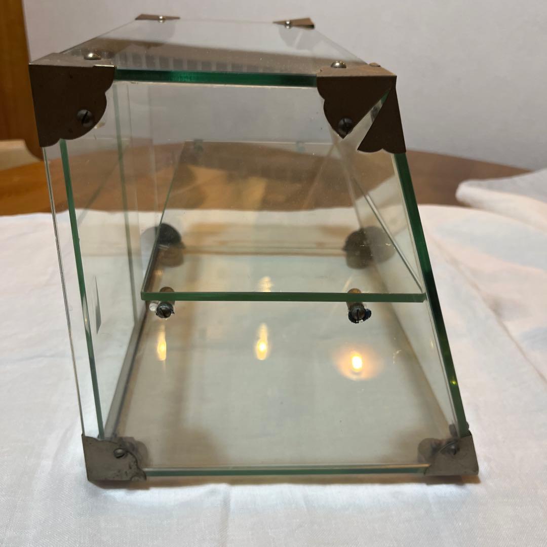 希少サイズ！美品　アンティーク　レトロ　ガラスショーケース　ディスプレイ　什器