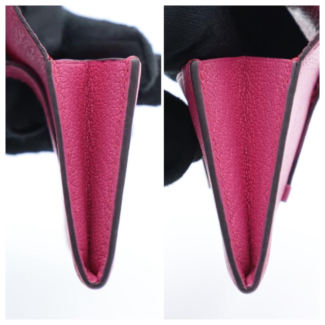 【極美品】HERMES ベアン　カードケース　シェーブル　名刺入れ　ピンク