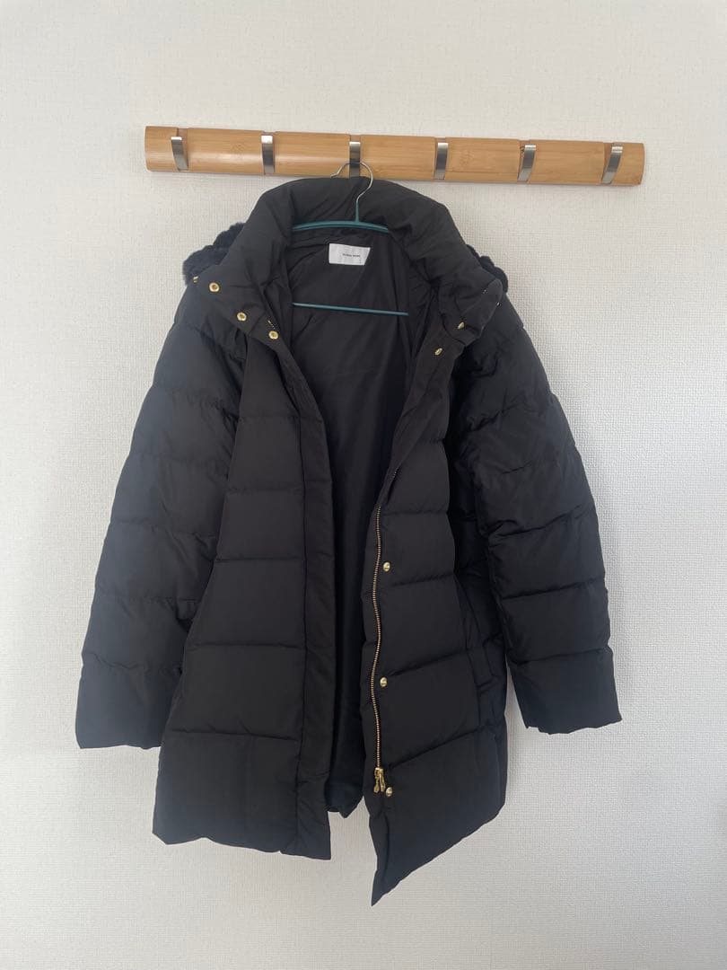 ウツクシルエット撥水ダウンコート黒497165 レディースXL グローバルワーク