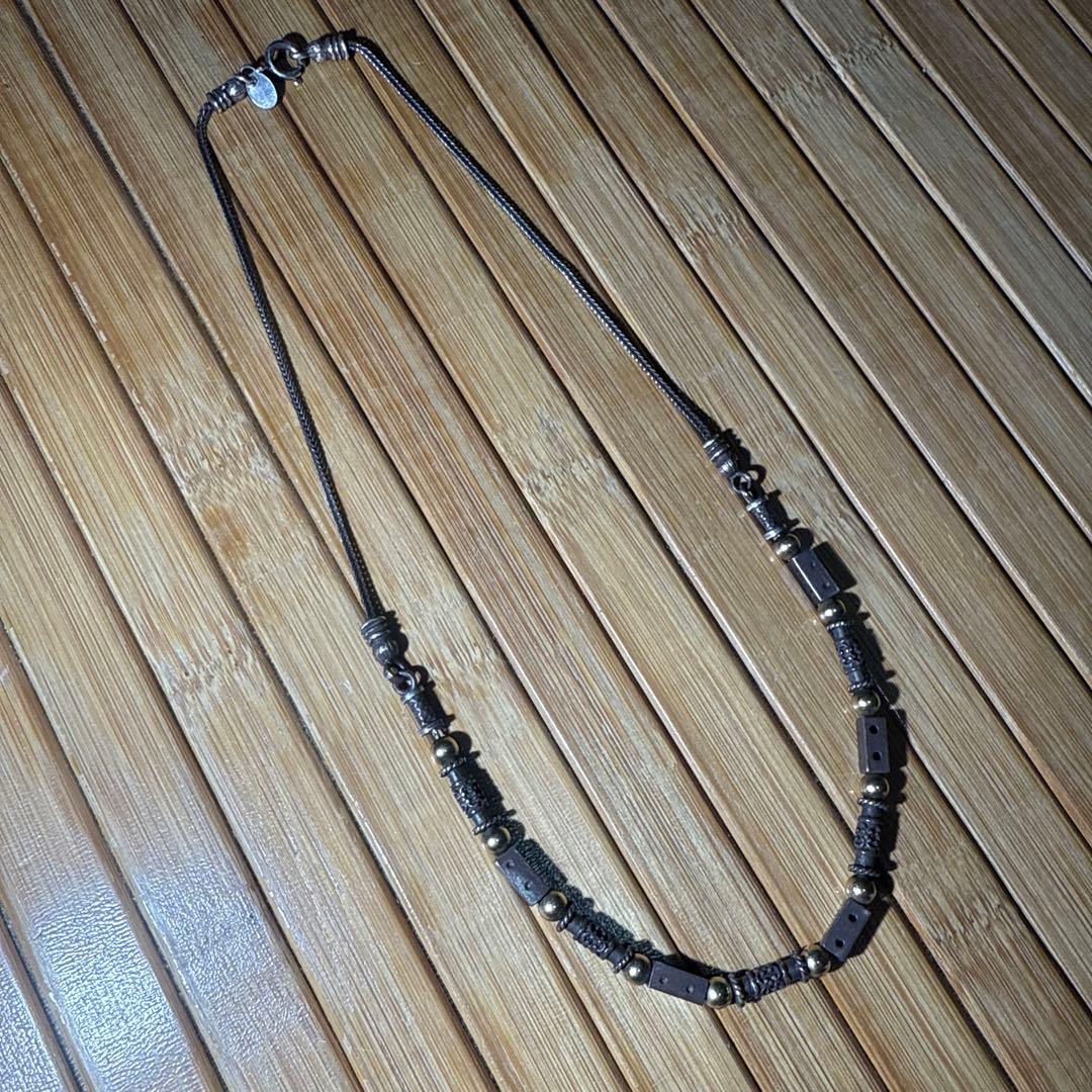 【希少1点物】Vintageネックレス アメリカ 925 ユーロ K14 14金