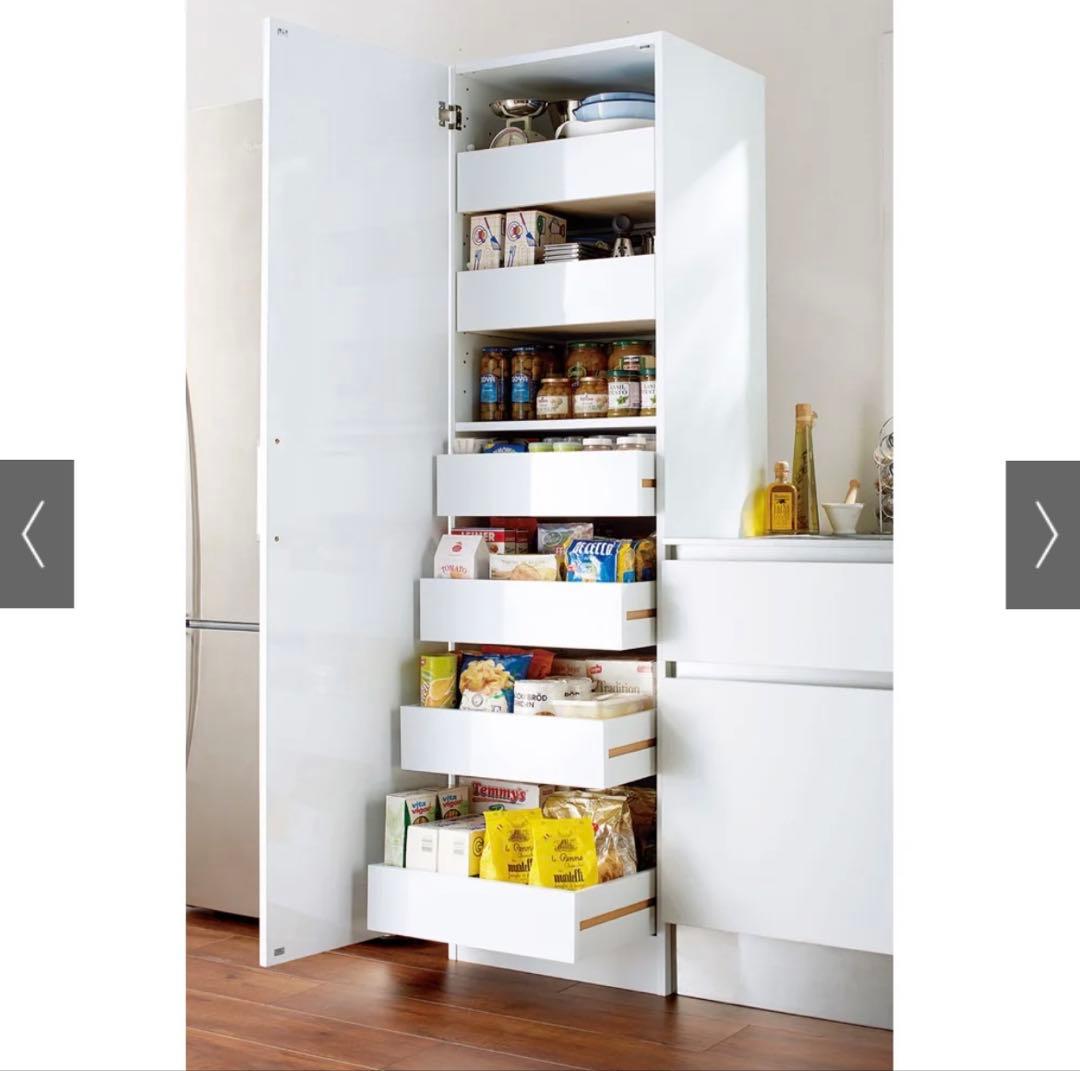 ぽかぽか　大量収納キッチンストッカー 幅50 食品ストッカー dinos