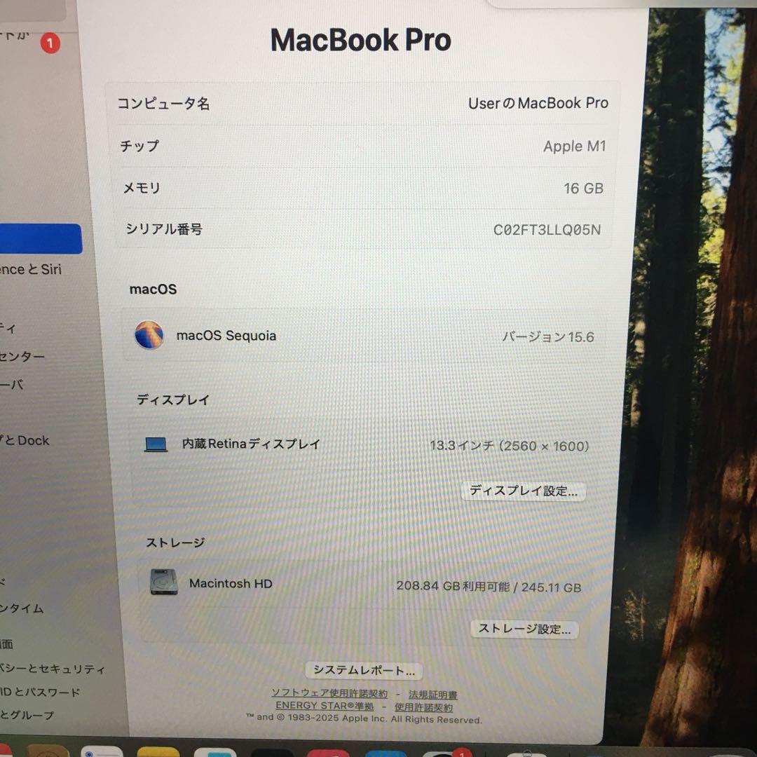美品快速MacBook Pro 2020 M1 A2338 250GB 16GB