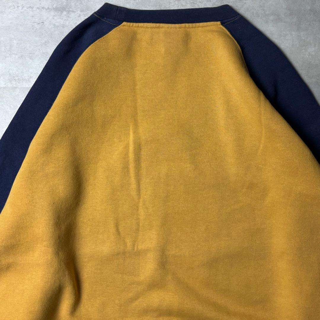 90s Old STUSSY 紺タグ ツートーン ラグランスウェット Mサイズ
