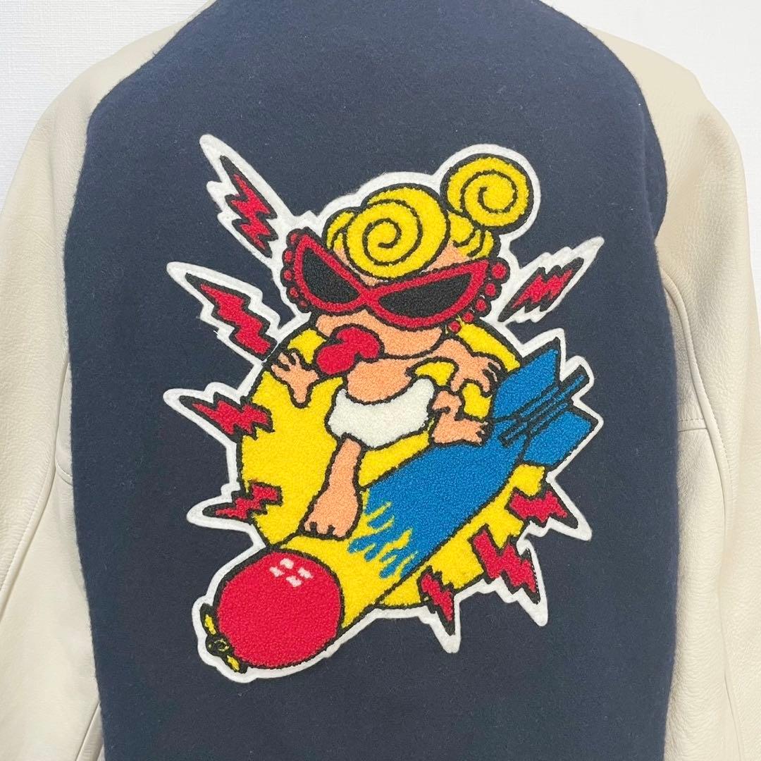 y2k❤️ HYSTERIC MINI ミニちゃん サガラ刺繍 牛革 スタジャン