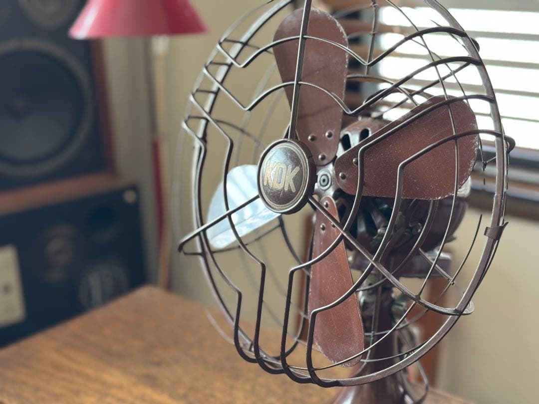 昭和レトロ稼働品　KDK ヴィンテージ扇風機　チョコレートブラウン