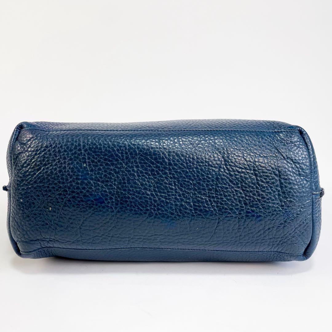 美品◆フルラ ジョーヴェ トートバッグ レザー A4 ネイビー シボ メンズ