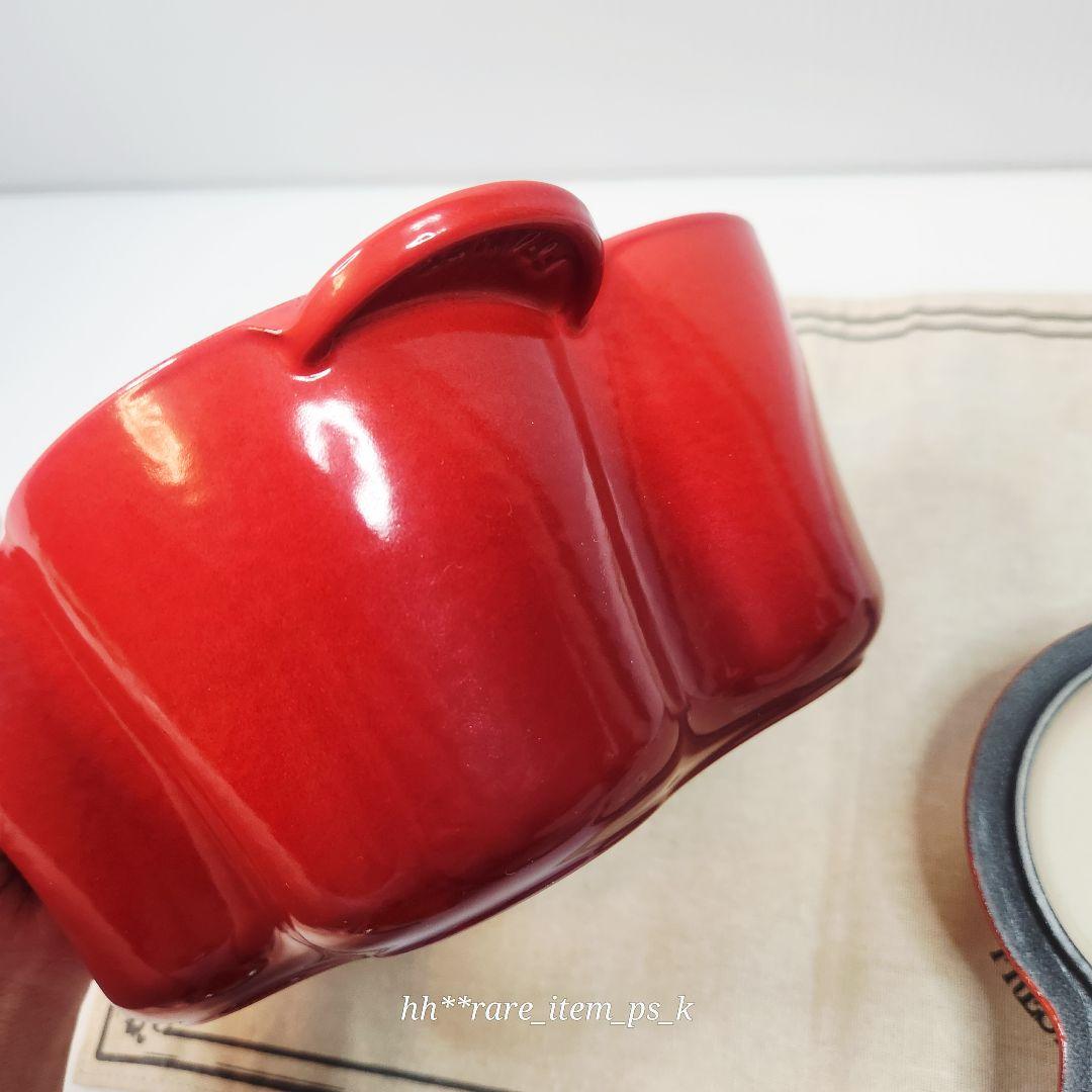 ルクルーゼ ココットフルール 20cm チェリーレッド 赤 レア