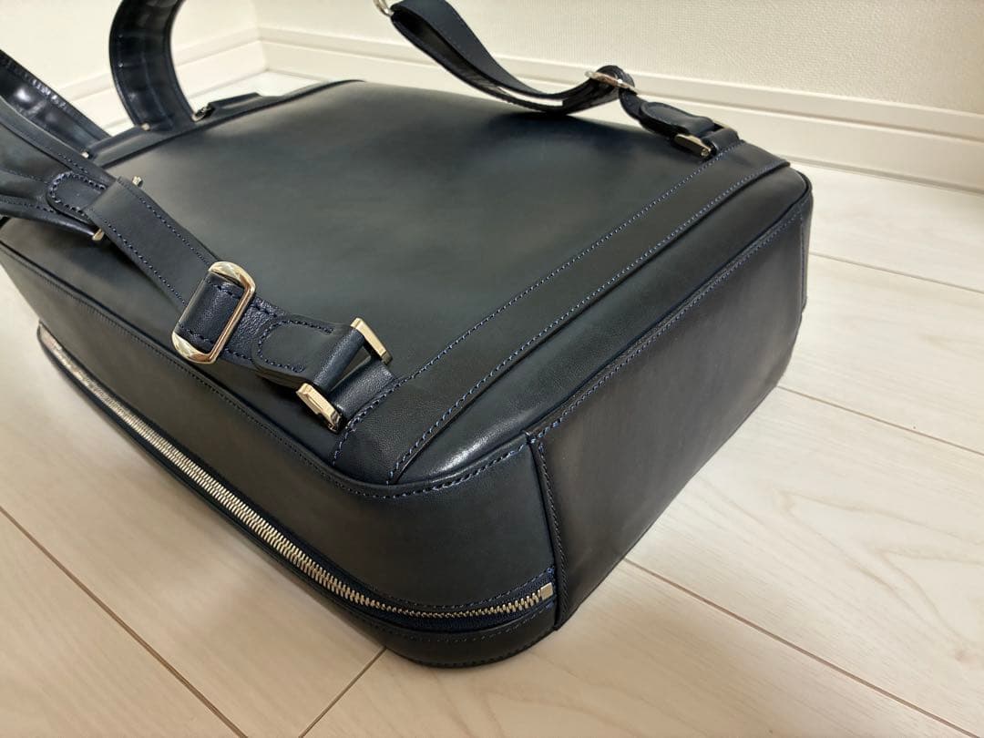 セール 万双 双鞣和地 ビジネスリュック ネイビー