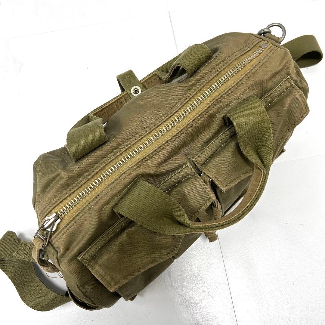 y2k PORTER ラブ&ピース 2way ミニボストンバッグ カーキ