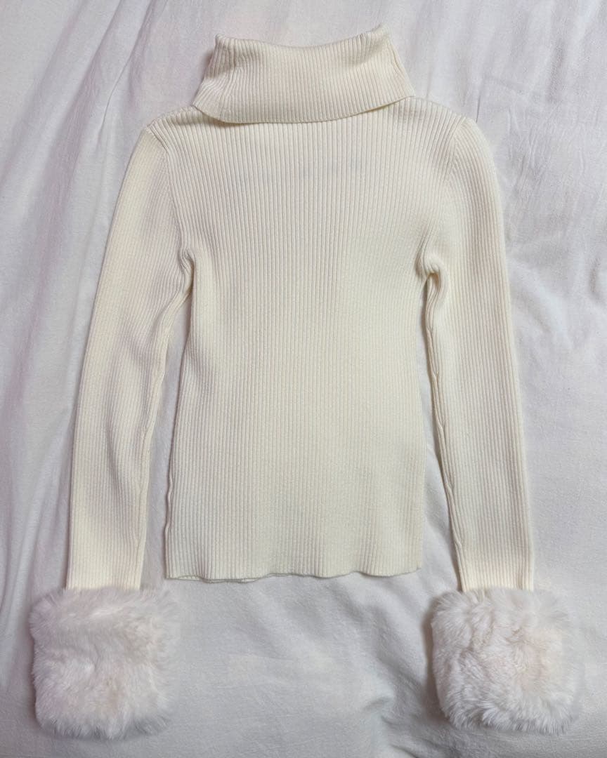 Darich スムースファーリブニットトップス IVO