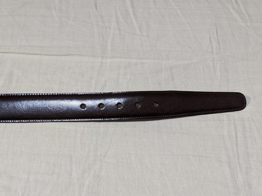 新品未使用 USA製 ブルックスブラザーズ レザー ドレスベルト ダークブラウン