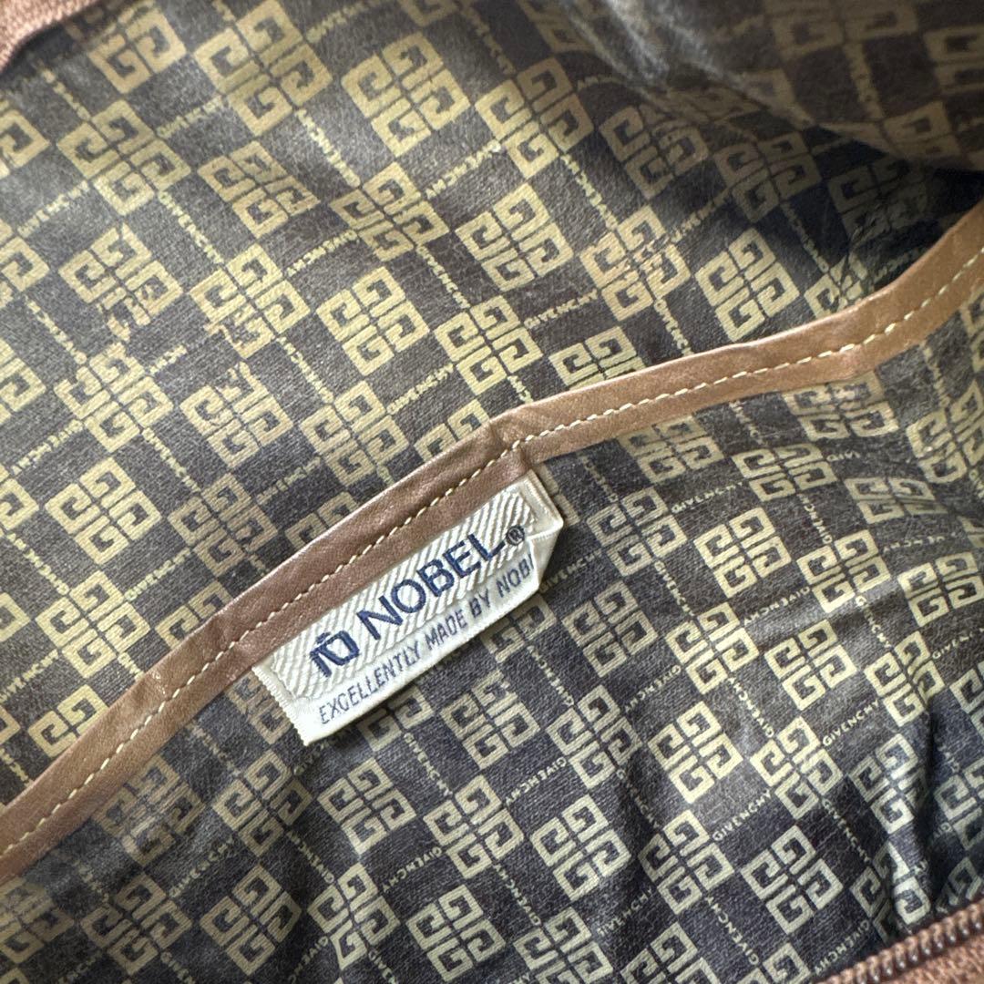 デッドストックGIVENCHY ジバンシィ 総柄ジャガード×本革 ボストンバッグ