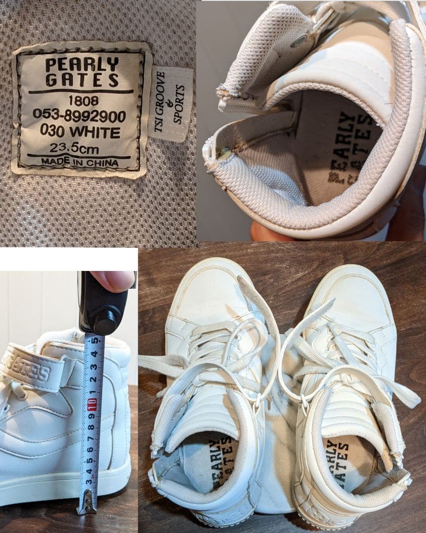 パーリーゲイツ　ゴルフ　シューズ　靴　スパイク　スニーカー　ミドル　ハイカット